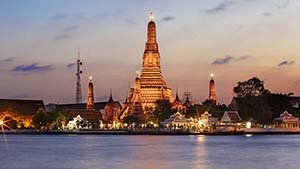 Popular destinations from New York to Thailand (BKK)
